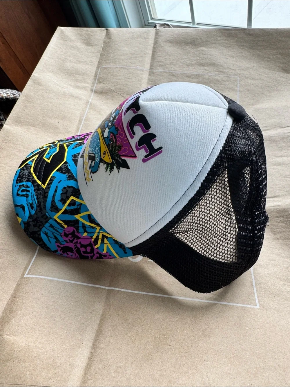Disney Kids Trucker Hat - White, Black, Blue & Yellow- Lilo & Stitch